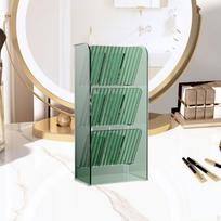 Cosmetic Organizer Holder Bathroom Shelf Spice Makeup Storage for Dressing Table Green Bevel