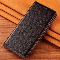 Genuine leather flip cover for Samsung A25 5G, A15, A05, and A05S phones. Features anti-fall protection and an ostrich design. Samsung A25 5G