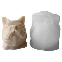 Dog Head Shaped Mold Aromatherapy Soap Mould Wax Moulds Silica Gel Ornament for Birthdays and Festivals L