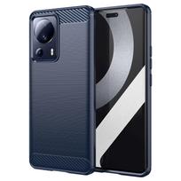 Carbon Fiber Texture TPU Case for Xiaomi 13T 13 Ultra 12T Pro Lite 12X Mi 11 Lite 5G 10T Shockproof Protective Business Full Protection Cover Xiaomi 12 Lite raudona