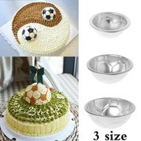 Bath bomb mold 2pcs DIY 3D football shape aluminum half round chocolate pan baking tools 002-1pcs