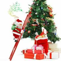 Ornamentas Kopėčios Kalėdų Senelis Kalėdinė Dekoracija Kalėdinė Figūrėlė Ladder Santa Claus black