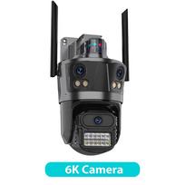 WIFI IP Camera 6K HD Three Lens Three Screens PTZ Camera Outdoor 6MP 3K Dual Lens Ai Tracking Cloud CCTV Security Camera iCsee Only 6k Camera