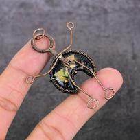 Natural Mystic Topaz Gemstone Copper Wire Wrap Jewelry Pendant 2.56  R7T08