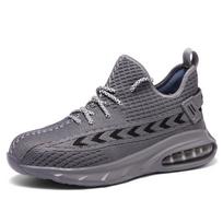 Labor Insurance Shoes Anti-smashing and Anti-piercing Safety Shoes Air Cushion Shock Absorption Protective Work Shoes 46 black