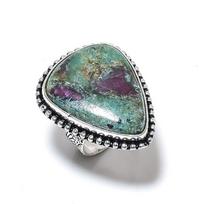 Ruby Fuchsite Lab-Created Handmade 925 Sterling Silver Jewelry Ring Size 6 U6I38
