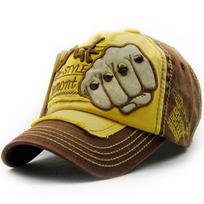 Fist Baseball Hat Men's and Women's Tide Fashion Alphabet Nail Casual Cap adjustable geltona