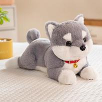 Mielas pūkuotas Shiba Inu pliušinis žaislas, mielos šuniukų lėlės su varpeliu, minkštas gyvūnas pagalvė, gimtadienio Kalėdų dovana vaikams 50cm raudonai ruda