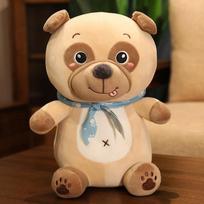 45 /55cm Stuffed Soft Animal Husky Bulldog &Pekingese Plush Toys Cartoon Dolls Kawaii Dog Toys For Children Kids Birthday Gift 45cm gray