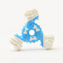 Pet Toy Triangle Bone Grinding Teeth, Durable, Clean Teeth, and Bite Glue Training for Dogs Biting Toys as a Relieving Tool mėlyna