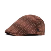 Striped Cap Spring Summer Men's Sunscreen Hat British Forward Cap Women's Beret armijos žalia spalva