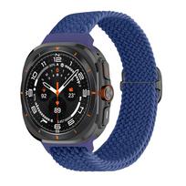 Pakaitinis dirželis Samsung Galaxy Watch 7 Ultra 47mm laikrodžiui, nailoninis pintas kilpos apyrankės dirželis Watch 7 Ultra apyrankės priedams Galaxy 7 Ultra 47mm mėlyna