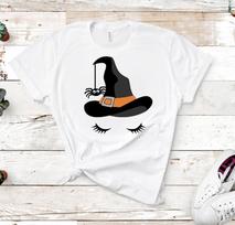 Witch Print Women Tshirt Cotton Casual Funny T Shirt Gift 90S Lady Yong Girl High Quality 2XL balta