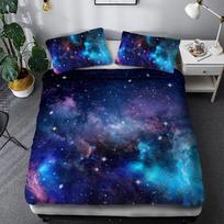 3D Space Planet Bedding Set Romantic Starry Sky Quilt Cover Pillowcase 2/3pcs Men's Teenagers Space Fan Cover Gift Baby 100x135cm