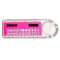 Creative Solar Card Ruler Funny 3 In 1 10cm Length Angle rožinė raudona spalva