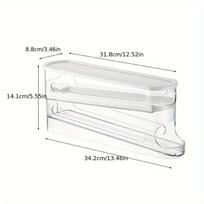 Space-Saving Rolling Egg Storage Box for Refrigerator Side Door - Durable Plastic, Battery-Free, Essential Kitchen Accessory balta
