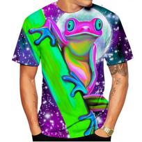 Cute Frog 3D Printing  T Shirt Man Summer O-Neck Short Sleeve Oversized  Top Casual Tee Loose Streetwear Unisex Clothing L