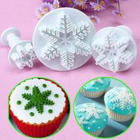 Practical Food Grade Plastic Material Fine Snowflake Fondant Stamper