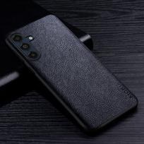 Odinis dėklas, skirtas Samsung Galaxy M12 M13 M15 M33 M35 M55 F15 F12 C55 Retro Litchi galinis dangtelis Galaxy M12 F12 juoda