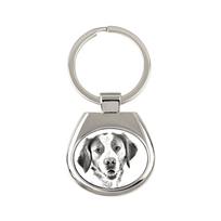 Bretonų spanielis, Bretonų Wiegref - raktų pakabukas su šunimi, raktų pakabukas su spaudiniu, personalizuotas pakabukas iš „Art-Dog“ prekės ženklo sidabras