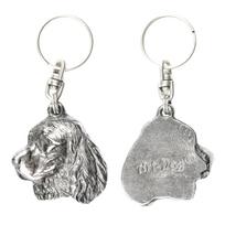 Welsh Springer Spaniel, Welsh Springer, Welsh Starter - Sidabruotas šunų pakabukas, rankinės puošmena, kuprinės pakabukas prekės ženklo Art-Dog sidabras