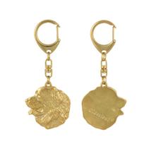 Bernese Mountain Dog, Berner Sennenhund I - Gilded key ring with dog, handbag decoration, luxury accessory by Art-Dog brand