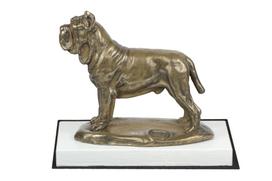 Neapolio mastifas, Mastino Napoletano - šuns figūrėlė, figūra ant balto pagrindo, trofėjus Art-Dog šunų parodai ruda
