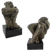 Boxer, German Boxer III - Dog statue, bust on stone base, sculpture, trophy for dog show by Art-Dog brand ruda