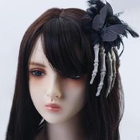 2 Pieces Halloween Hair Clips Barrettes Hairpin Skeleton Hand Jaw for Cosplay juoda