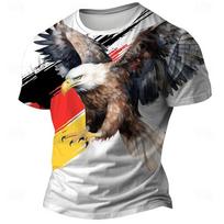 German Eagle 3d Print T-Shirts For Men Animal T-Shirt Top Quick Dry Pullover Loose Oversized Tee Shirt Short Sleeve Men Clothing S balta