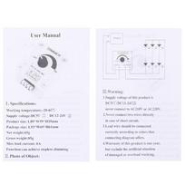 1 vnt. 12V-24V 8A PIR jutiklis LED juostos šviesos jungiklis Dimmer Ryškumo reguliatorius