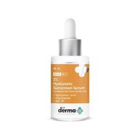 Derma Co 1% hialurono rūgšties kremas nuo saulės, skirtas visų tipų odai, serumas su SPF 50 ir niacinamidu, skirtas plataus spektro apsaugai - 30 ml, 1 pakuotė