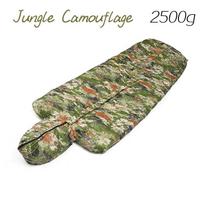 2500g Duck Down Sleeping Bag Camouflage Tactical Outdoor Camping Sleeping Bag with Compression Bag 4 Season Warm