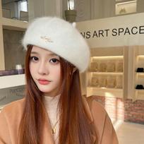 Wool Beret Winter Hats Women Flat Cap Knit 100% Cashmere Hats Lady Girl Berets Hat Painter Hat  Beanie Hats for Women One size balta