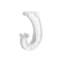 Hanging Closet Rod Support,3/4 Closet Shelf Rod Holder,Sturdy J-Shaped Closet Bracket For Hanging Clothes,Cabinets Storage And Curtain One Size