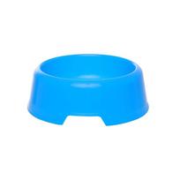 1Pc Candy Color Pet Kitten Puppy Food Feeder Safety Plastic Round Bowl Medium Small Cat Dog Food Water Bowl Pet Feeding Supplies mėlyna