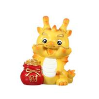Chinese New Year Dragon Ornament Vibrant Color Fine Workmanship Good Wishes Resin New Year E