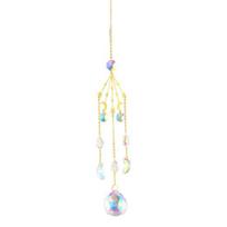 Moon Star Romantic Svajingas blizgantis Suncatcher pakabukas Gražiai dekoratyvus Suncatcher namų dekoras E