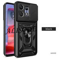 Armor Stand Funda For Motorola Edge 50 Pro Case Slide Camera Lens Holder Cover for Motorola Moto Edge 50 Pro Shockproof Capa For Moto Edge 50 Pro juoda