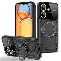 For Xiaomi Redmi 13C Case Armor Shockproof Ring Stand Cover For Poco C65 C 65 PocoC65 Magsafe Magnetic Wireless Charge Cases For Redmi 13C juoda