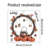 Moliūgų vainikas Svetainė Veranda Namų puošyba Dekoratyviniai sienų lipdukai 39*39CM/fun-f187 gray