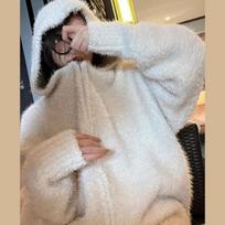 Fashion Zip Up Hoodie Women Oversize Casual Winter Clothes Harajuku Sweatshirt Jacket  Loose Knitted Cardigans one size balta
