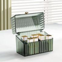 Dust-proof  Acrylic Lipstick Storage Box 18 Grid Lipstick Case Makeup Organizer Cosmetics Nail Polish Holder 16x12.5x8cm&18 žalia