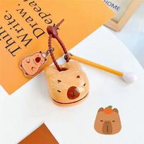 Kūrybiški mediniai žuvies žaislai Capybara Mieli kapybaros raktų pakabukai Kawaii krepšys automobilio raktų pakabukas vaikams suaugusiems stresą mažinantys žaislai A