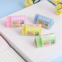 4 Pieces Cartoon Cute Kawaii Animals Camel Rubber Eraser Set For Kids Novelty Stationery Office School Supplies