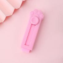 Cute Cat Paw Eraser Cartoon Pencil Rubber Correction Tools Push-pull Eraser  Student tamsiai mėlyna spalva