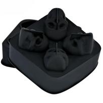 (SU) Forma 3D ledo kubelių gaminimo baras vakarėliui silikoniniai padėklai šokolado dovana One size juoda