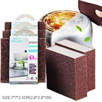 Houseeker Magic Valymo kempinė Eraser Virtuvė Didelio tankio Emery Melamino kempinė Puodas Rūdžių šalinimo Šepečių šveitimo padėklas 7*7*2.5cm ruda