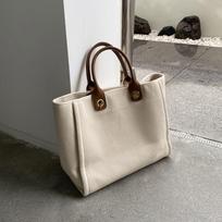 Women Tote Bag Korean Lady Thickened Canvas High Quality Solid Hasp SOFT Shoulder Bag Handbag Crossbody gray
