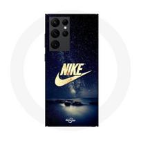Coque Maniacase pour Samsung Galaxy S22 Ultra nike logo doré nuit étoilé